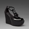 Melissa Peace Wedge Sandal in Black - Lyst