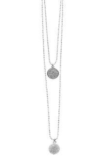 Michael Kors Exclusive Pave Disc and Pave Fireball Necklace Set, Silver - Lyst