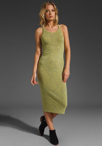  Marled Drape Back Tank Dress 