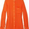 3.1 Phillip Lim Silk Crepe De Chine Shirt in Orange - Lyst
