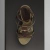 Burberry Buckle Detail Wedge Sandals in Brown (khaki) - Lyst