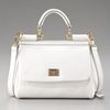 Dolce & Gabbana Small Miss Sicily Leather Handbag in White (bianco white) - Lyst