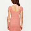 Free People Stretch Eyelet Bodycon in Pink (soft coral) - Lyst