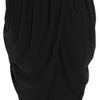 Lanvin Draped Stretchjersey Skirt in Black - Lyst
