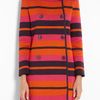 M Missoni Fluoro Stripe Double Breasted Knit Coat in Pink - Lyst