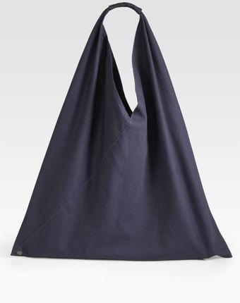 Maison Martin Margiela Small Classic Bottom-snap Nylon Hobo Bag - Lyst