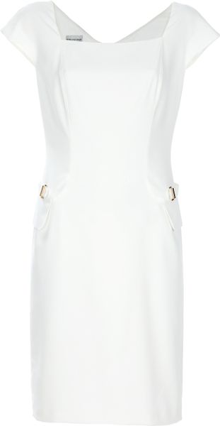 Philosophy Di Alberta Ferretti Fitted Dress in White - Lyst