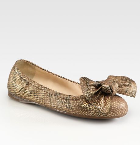 prada flats with bow