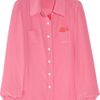 Sonia By Sonia Rykiel Twotone Silk Crepe De Chine Shirt in Pink - Lyst