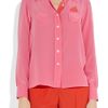 Sonia By Sonia Rykiel Twotone Silk Crepe De Chine Shirt in Pink - Lyst