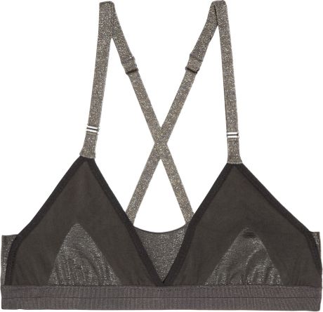 Vpl Liquid Deltoid Stretchjersey Softcup Bra in Gray (steel) - Lyst