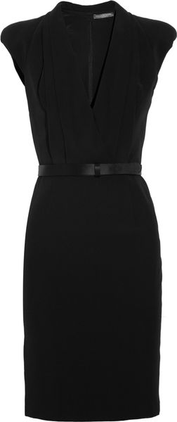 Alexander McQueen Crepe Wrap-Effect Dress - Lyst