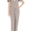 Azzaro Lucilia Crepe Jumpsuit in Brown (taupe) - Lyst