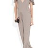Azzaro Lucilia Crepe Jumpsuit in Brown (taupe) - Lyst
