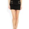 Balmain Highwaisted Quilted Suede Skirt in Black - Lyst