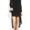 Elizabeth And James Claudia Asymmetric Silkchiffon Dress in Black - Lyst
