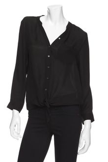 Joie Tie Front Button Down Blouse - Lyst