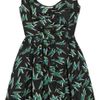 Miu Miu Printed Silkfaille Mini Dress in Black - Lyst