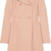 Miu Miu Doublebreasted Cottongabardine Coat in Pink (blush) - Lyst