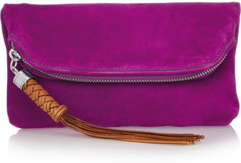  Tasseled Suede Clutch 