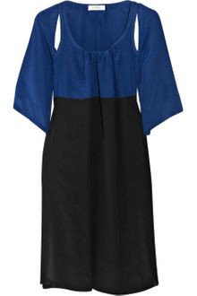 Sonia By Sonia Rykiel Color-block Cutout Silk Dress - Lyst