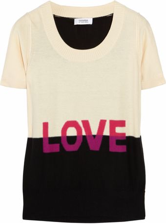 Sonia By Sonia Rykiel Love Intarsia Cotton Sweater - Lyst