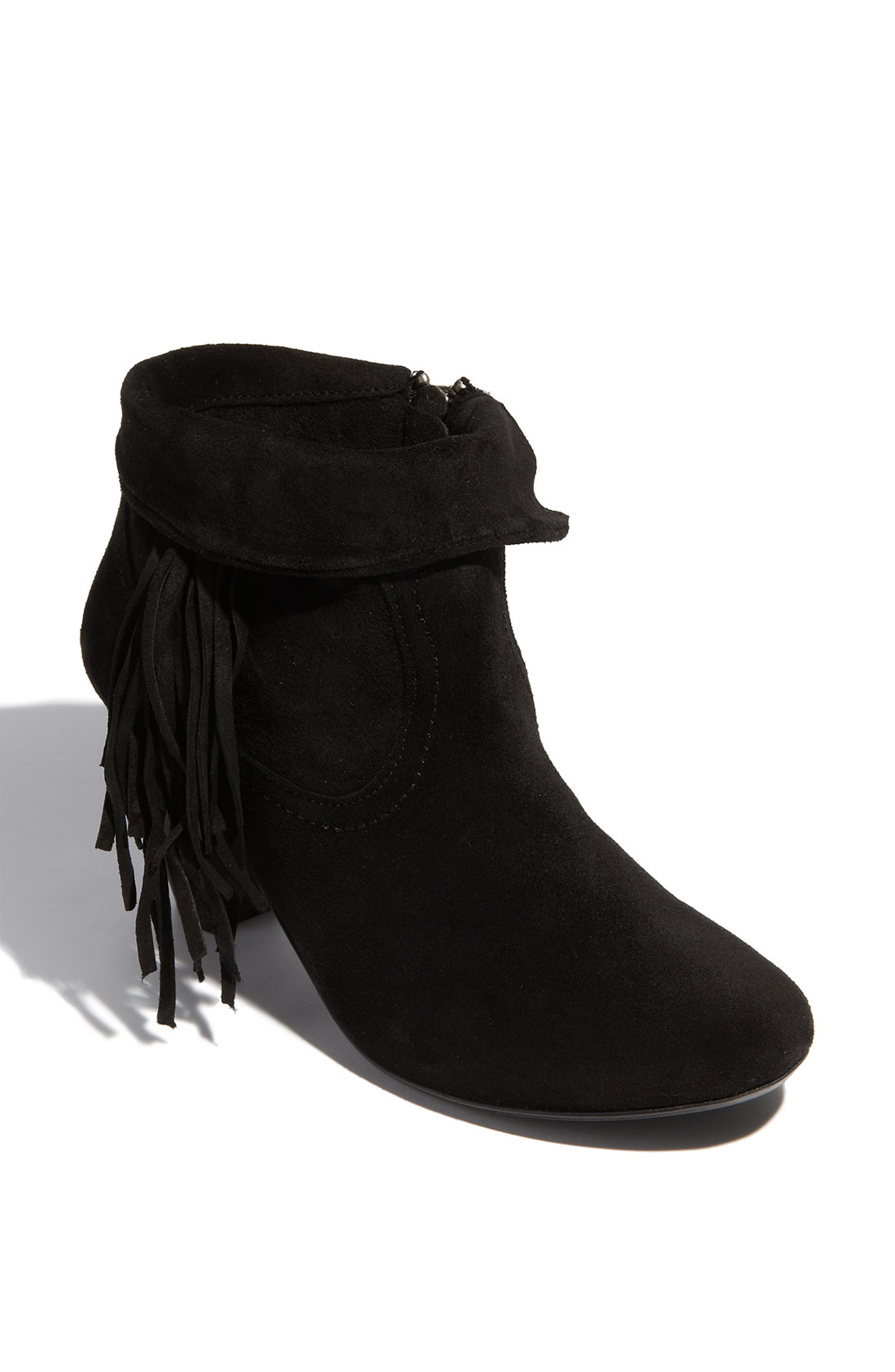 Steve Madden Pisstoll Fringe Bootie in Black (black suede) | Lyst