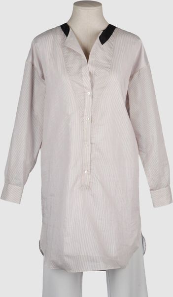 Les Prairies De Paris Long Sleeve Shirt in Gray (grey) - Lyst