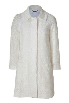 See By Chloé Ivory Cotton Lace Coat - Lyst