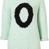 Topshop Knitted O Motif Jumper in Green (mint) - Lyst