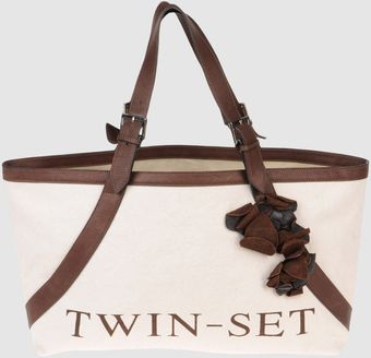 Twin-set Simona Barbieri Large Fabric Bag - Lyst
