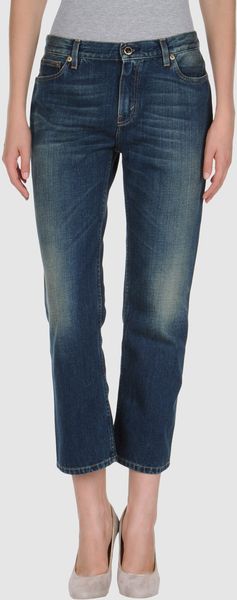 Celine Denim Capris in Blue - Lyst