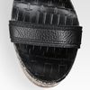 Tory Burch Angeline Snakeprint Leather Slingback Wedge Sandals in Black - Lyst
