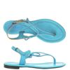 Bottega Veneta Twisted Leather Sandals in Blue (turquoise) - Lyst