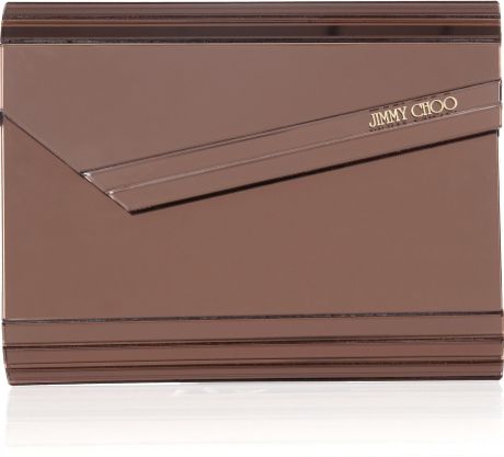 Jimmy Choo Candy Mirrored Acrylic Clutch in Gold (bronze) - Lyst