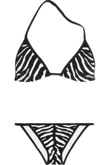 Michael Kors Zebra-Print Triangle Halterneck Bikini - Lyst