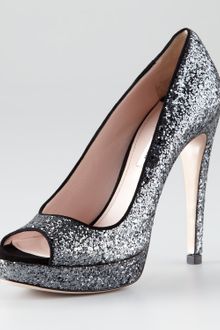 Miu Miu Glitter Pump - Lyst