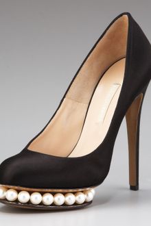 Nicholas Kirkwood Pearl-platform Satin Pump - Lyst