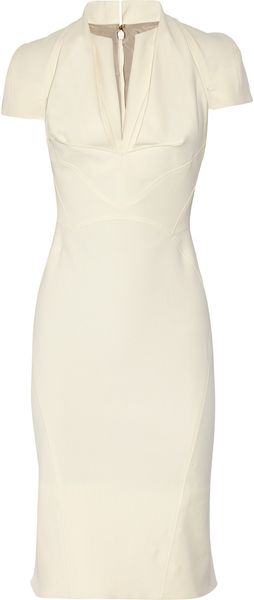 Zac Posen Stretch Cotton-Crepe Dress - Lyst