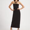 Josie Natori Jersey Halter Maxi Dress in Black - Lyst
