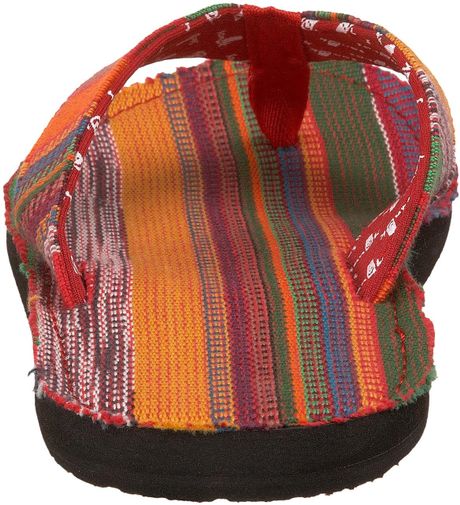 Sanuk Sanuk Mens Poncho Flip Flop in Orange for Men | Lyst