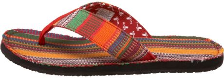 Sanuk Sanuk Mens Poncho Flip Flop in Orange for Men | Lyst