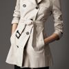 Burberry Short Cotton Rain Coat in Beige (trench) - Lyst