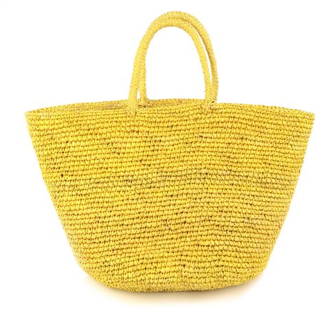 Sensi Studio Maxi Straw Tote in Yellow - Lyst