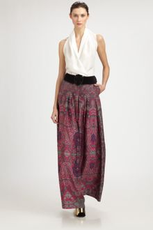 Yves Saint Laurent Scarf Print Palazzo Pants - Lyst
