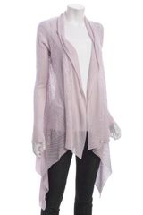 Autumn Cashmere Saché Pointelle Modal Draped Cardigan Sweater