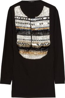 Balmain Embellished Cotton Top - Lyst