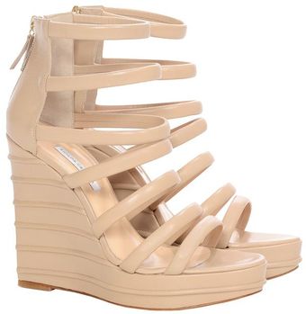  Multi Strap Leather Wedge 