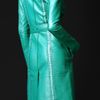 Burberry Prorsum Brogue Leather Trench Coat in Blue (malachite) - Lyst