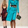 Burberry Prorsum Brogue Leather Trench Coat in Blue (malachite) - Lyst